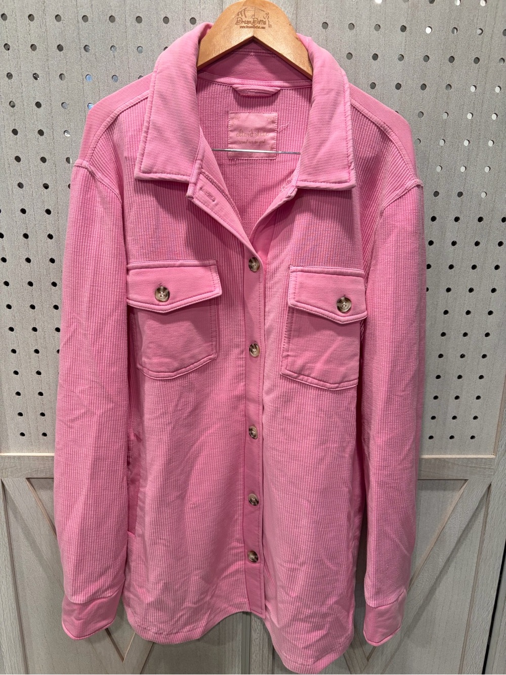 Altar'd State Pink Corduroy Utility Jacket
